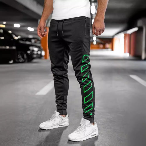 Slim fit sporty jogger pants for men with side zipper Amarae