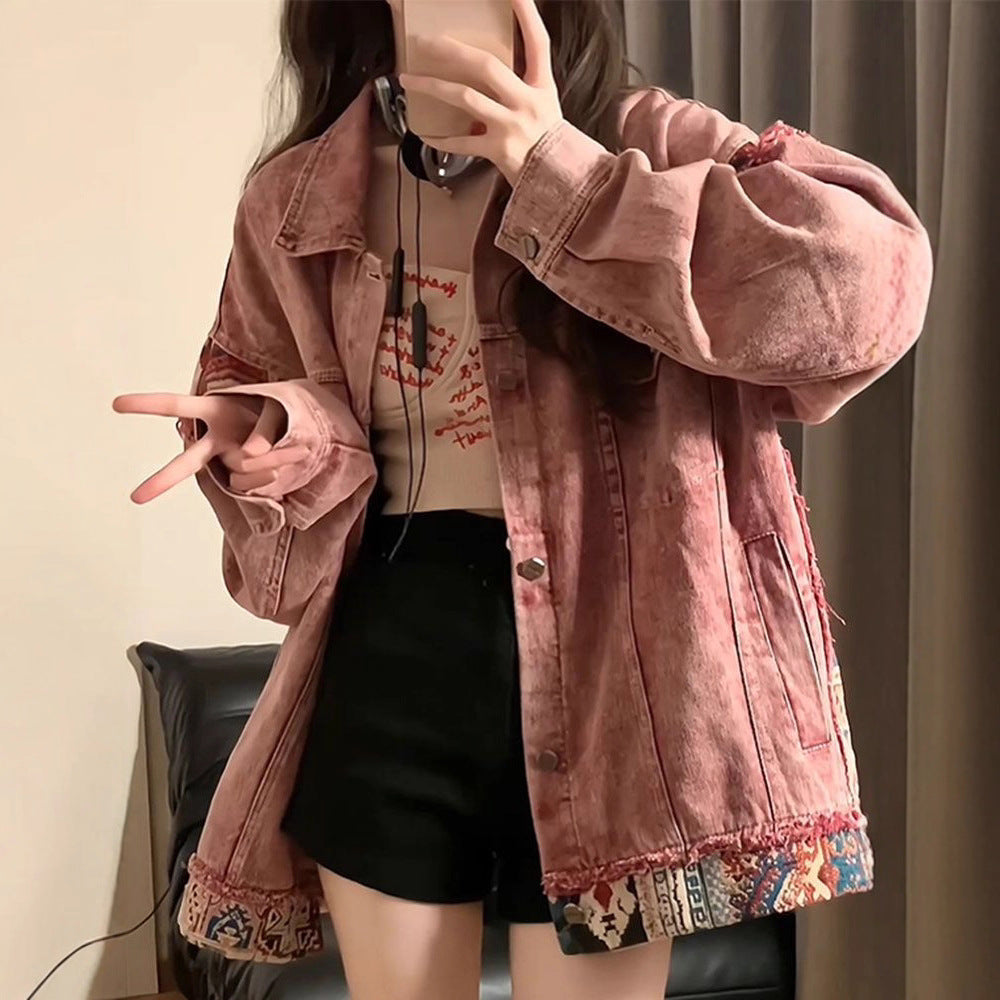 Veste en denim pour femmes avec broderie unique et design à la mode Chic & Stil