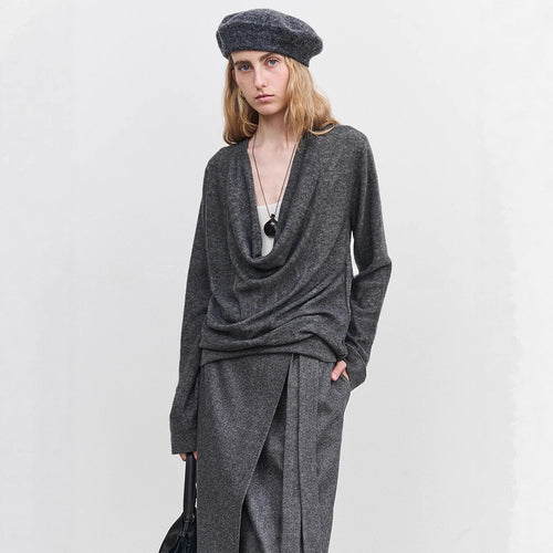 Pull pour femmes décontracté à col roulé en tricot fin Chic & Stil de haute qualité