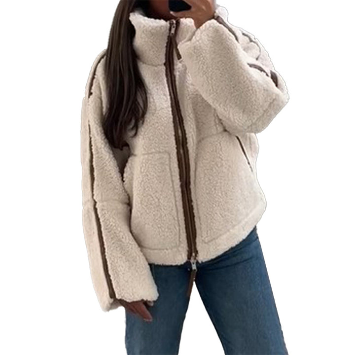 Ladies comfortable fleece jacket and teddy with high collar and comfortable fit Lune London