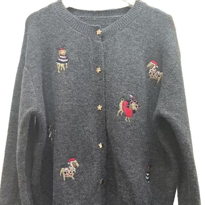 Cardigan pour femmes avec un design d broderie coloré et une coupe élégante Chic & Stil