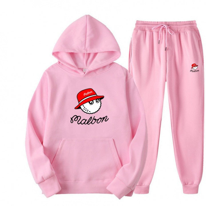 Women's leisure hoodie suit with playful graphic design and practical pockets Chic & Stil