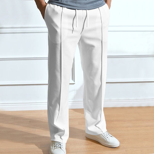 Men's leisure pants with elastic waistband and side snap buttons Amarae