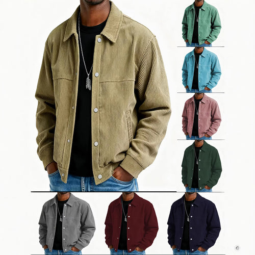 Men's cord jacket with pockets and quilted design Amarae