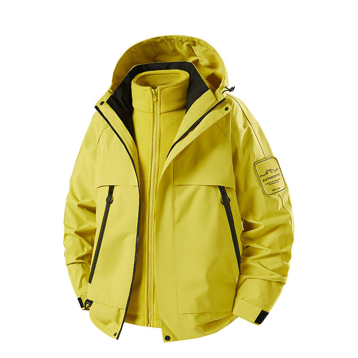 Men's two-in-one waterproof winter parka with removable fleece inner jacket Amarae
