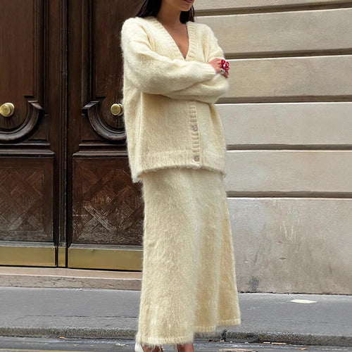 Ladies soft plush cardigan Amarae