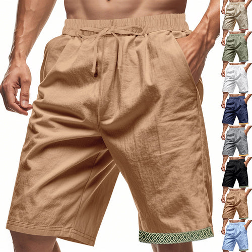 Casual beach shorts for men with elastic waist and decorative hem Amarae