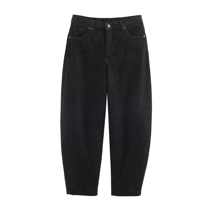 Women Highwaist Relaxed Tapered Jeans with Conical Leg Amarae