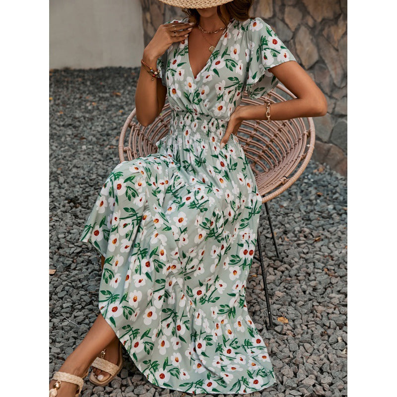 Lune London Floral Ruffle Maxi Dress for Women