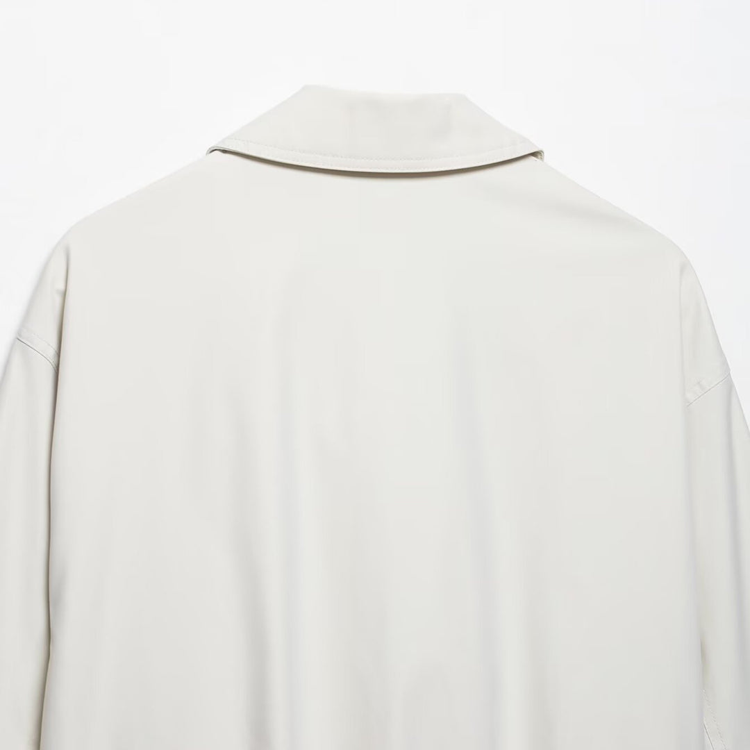 Women's lightweight bomber jacket with collar and elastic hem