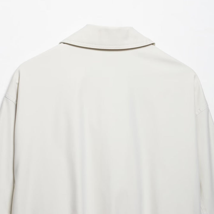 Women's lightweight bomber jacket with collar and elastic hem