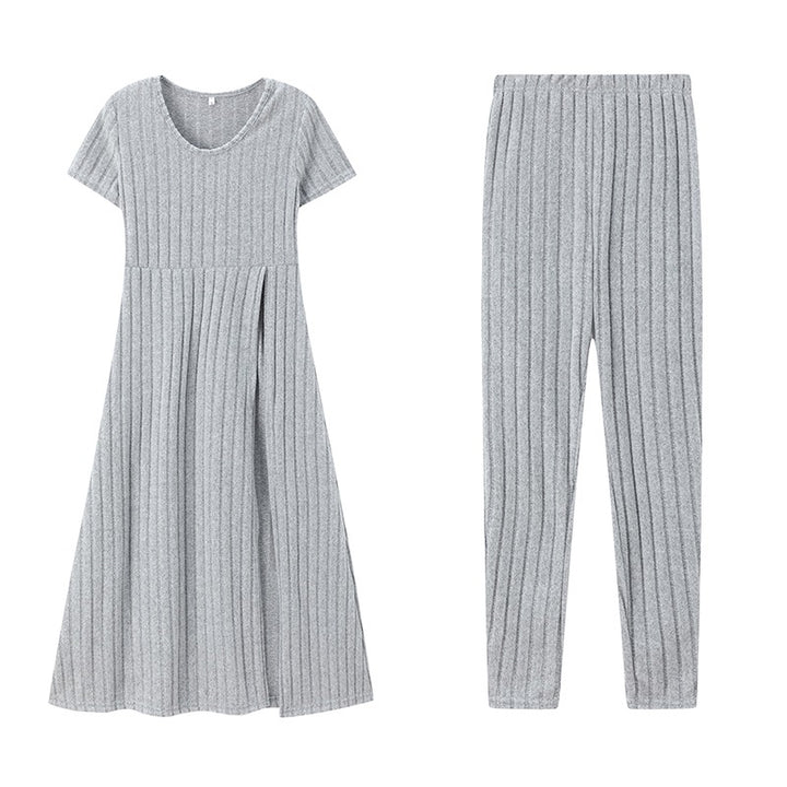 Lune London ribbed dress and leggings set for women