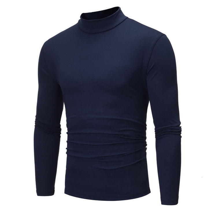 Elegant t-shirt for men with a soft jersey roll neck Lune London
