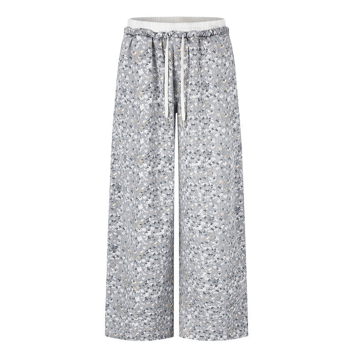 Ladies Palazzo Glitter Pants with Elastic Waistband and Drawstring Amarae