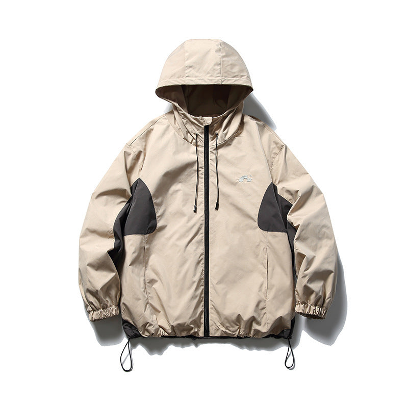 Unisex Technical Hooded Overjack in Boxy Cut with Drawstring Hem Amarae