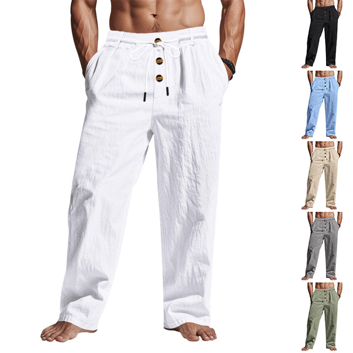 Casual men's pants with adjustable drawstring and practical side pockets Lune London