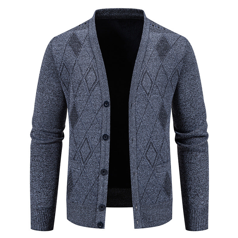 Men's knitted jacket with an elegant diamond structure Lune London