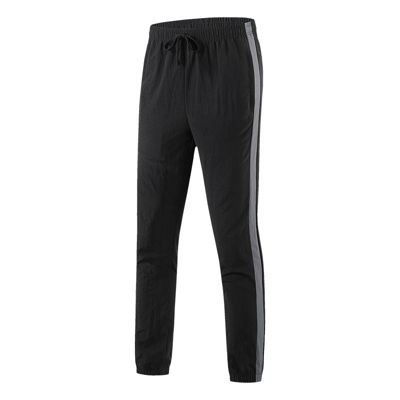Men's Lightweight Breathable Training Pants with Side Contrast Stripe Amarae