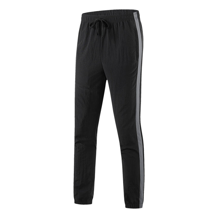 Men's Lightweight Breathable Training Pants with Side Contrast Stripe Amarae