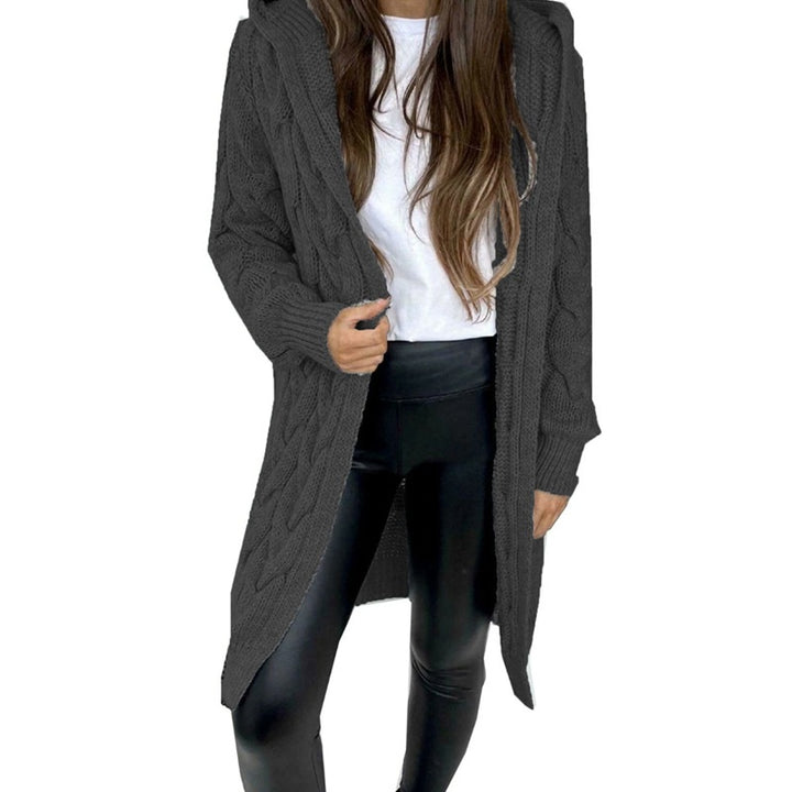 Long cable knit coat for women Lune London