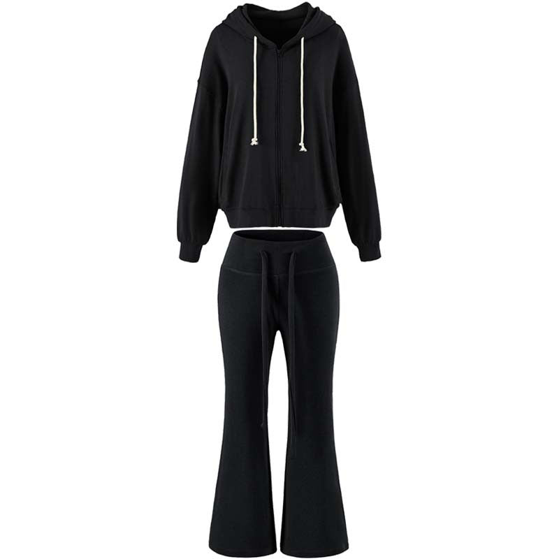 Women's Two-Piece Lounge Set with Zip Hoodie and Flared Jogging Pants Amarae