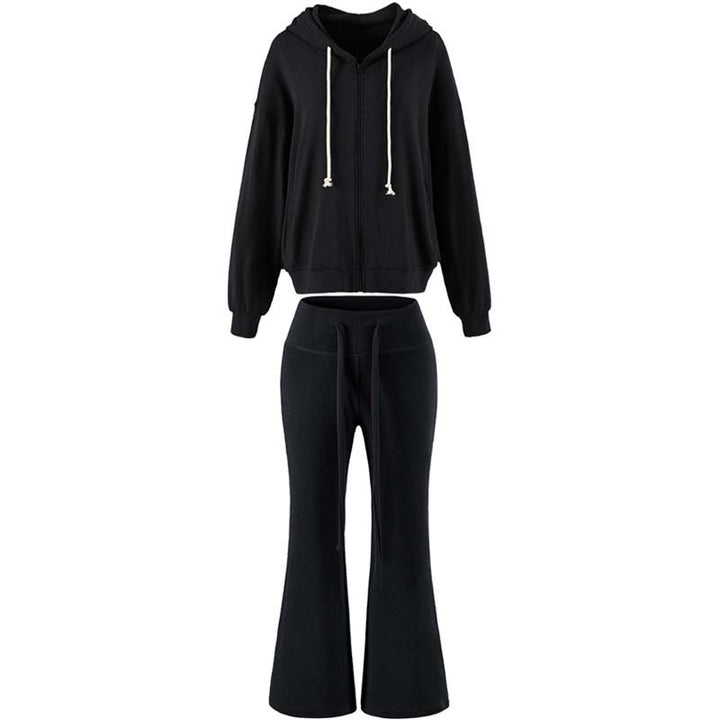 Women's Two-Piece Lounge Set with Zip Hoodie and Flared Jogging Pants Amarae