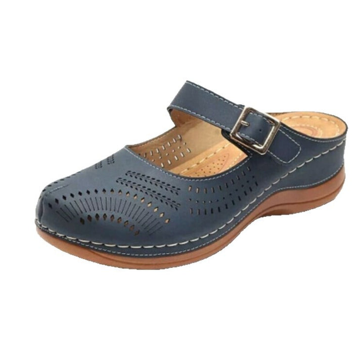 Ladies Comfort Leather Clogs Lune London