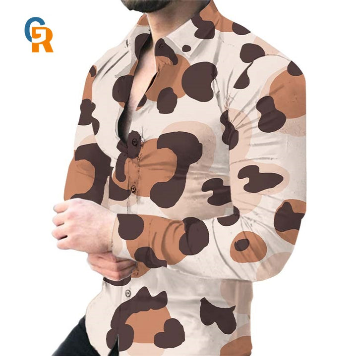 Shirt for men with a striking animal pattern Amarae
