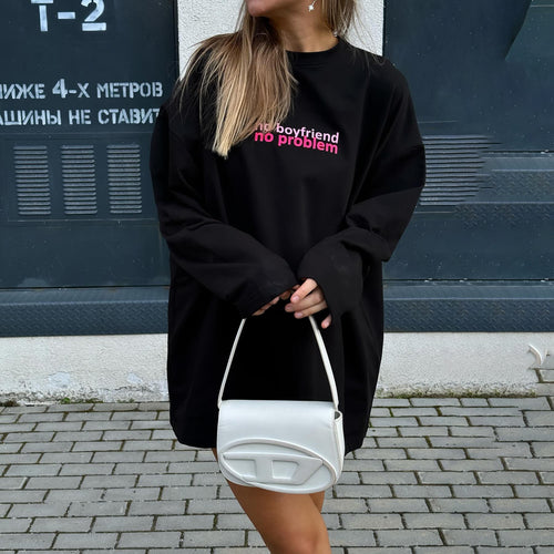 Women's oversized sweatshirt with creative statement print Amarae