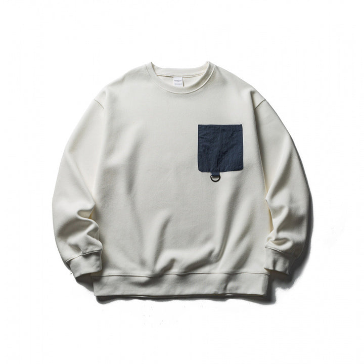 Unisex Oversized Sweatshirt with applied chest pocket and D-ring Amarae