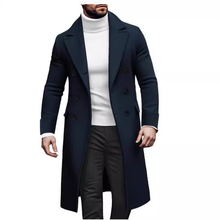 Elegant double coat for men with wide lapels and practical pockets Amarae