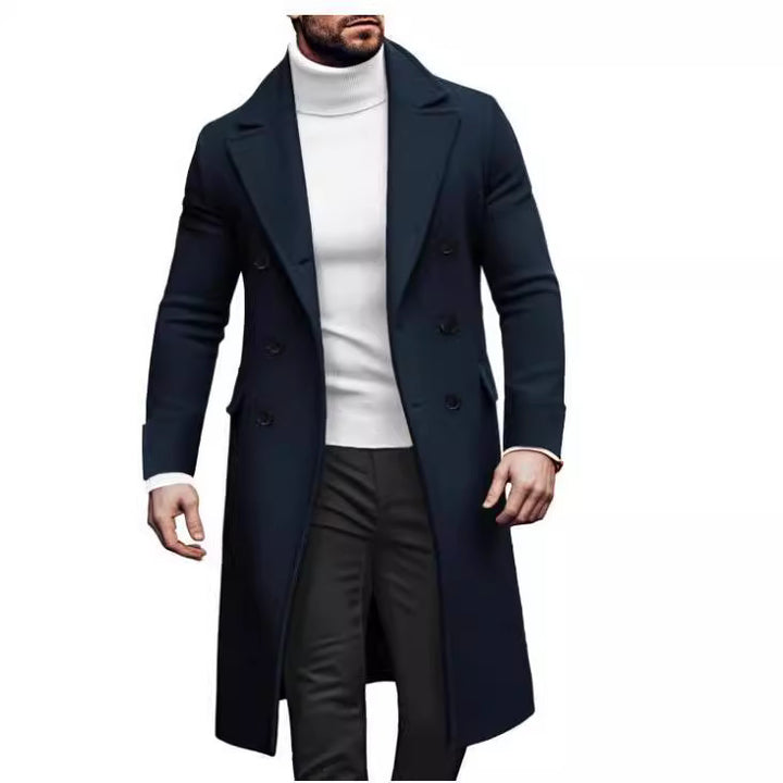 Elegant double coat for men with wide lapels and practical pockets Amarae