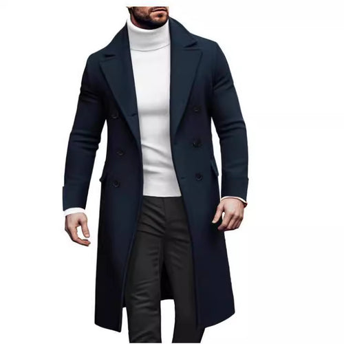 Elegant double coat for men with wide lapels and practical pockets Amarae