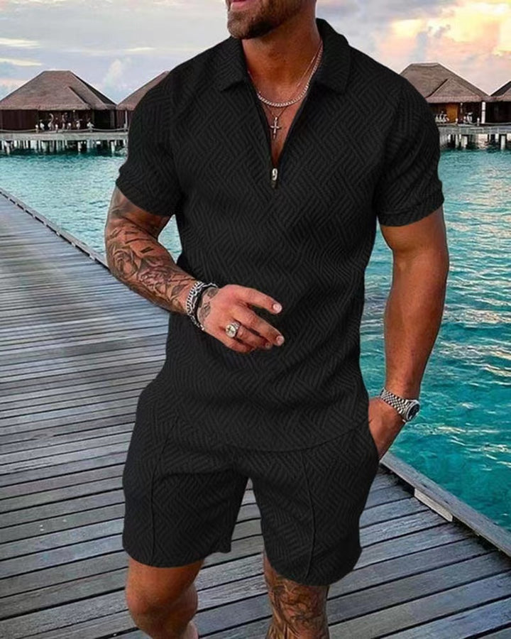 Elegant leisure suit for men with textured design Amarae