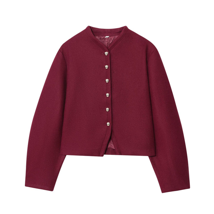 Veste courte à la mode pour femmes avec patte de boutonnage élégante Chic & Stil