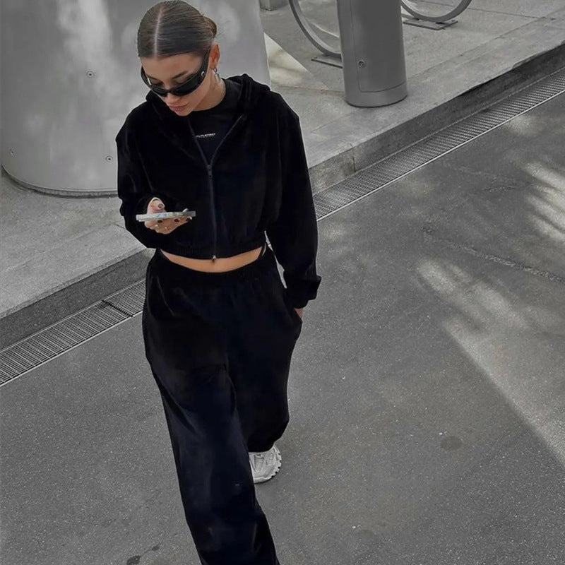 Women's sporty hoodie set with elastic waist and relaxed fit Lune London