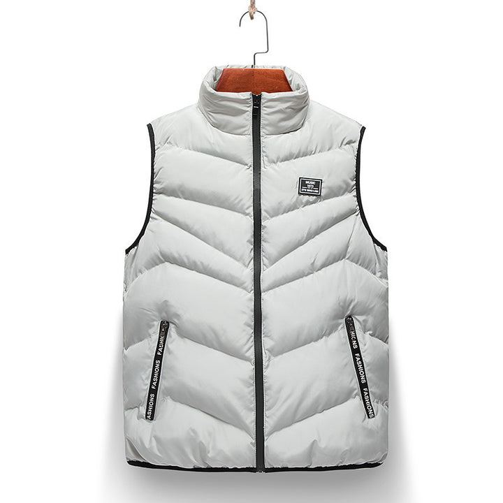 Ladies quilted gilet with high collar and zippered side pockets Amarae