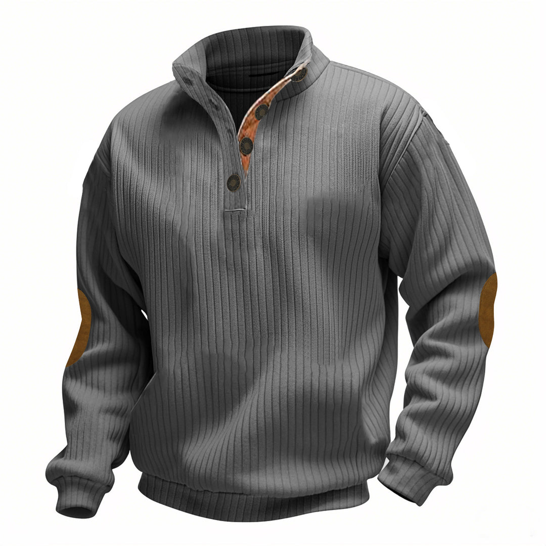 Pulli élégant pour hommes avec col montant de haute qualité et détails contrastés à la mode Lune London
