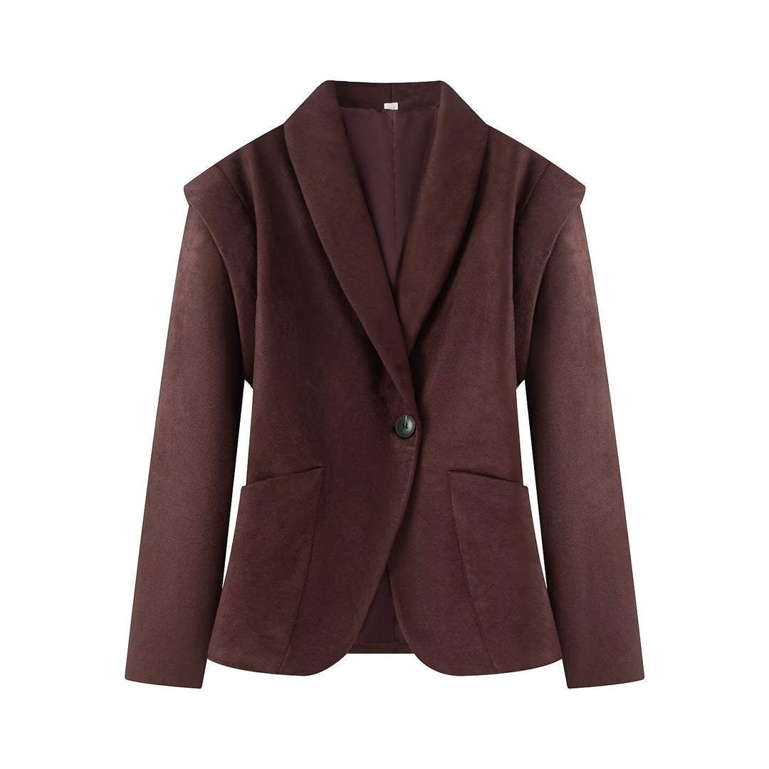 Elegant blazer jacket for women with classic cut and patch pockets Lune London