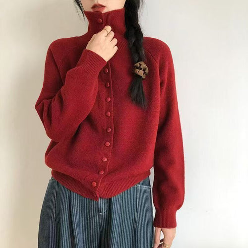 Cardigan Fashionable Femme avec Détails de Bouton Haut Chic & Stil