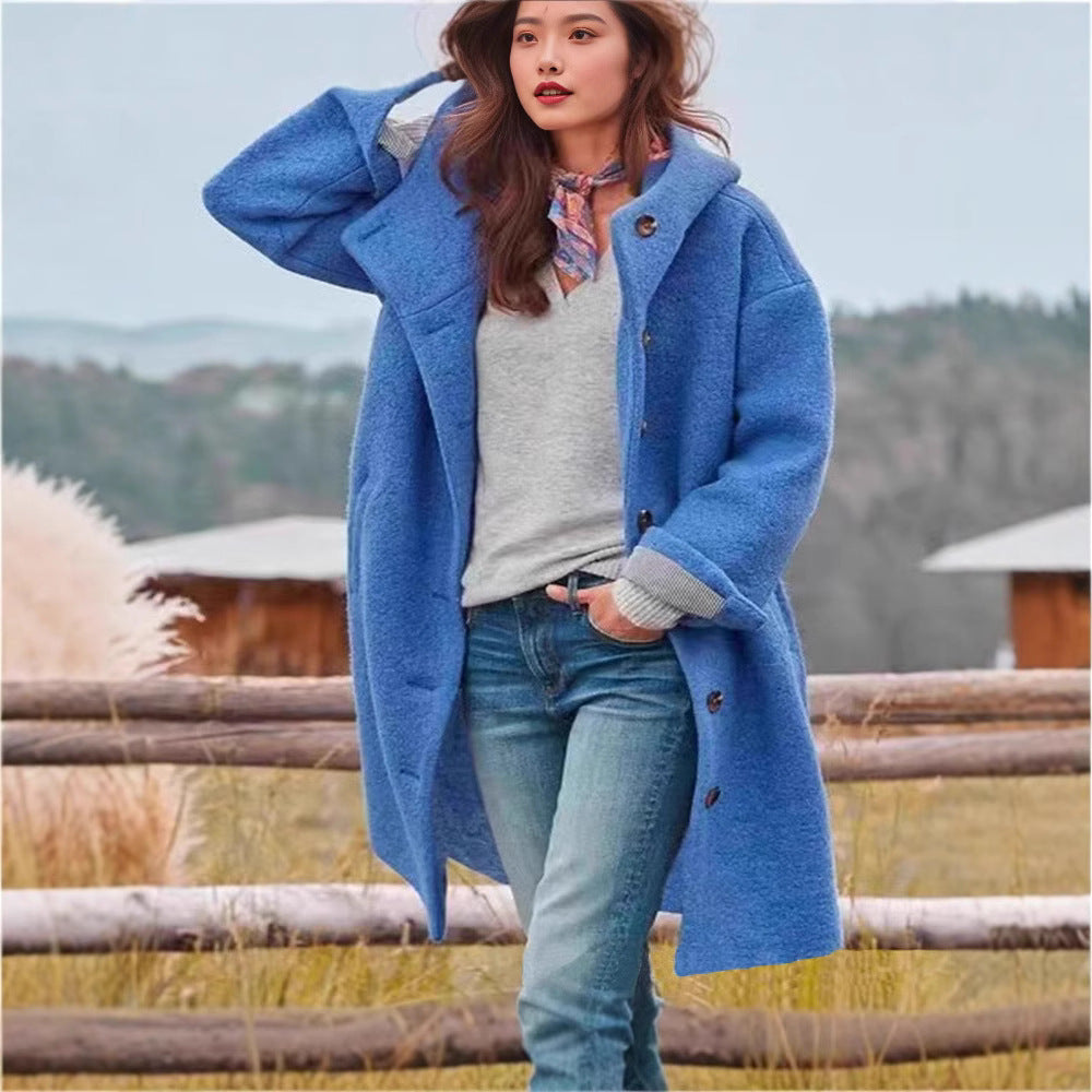 Amarae oversized wool coat for women