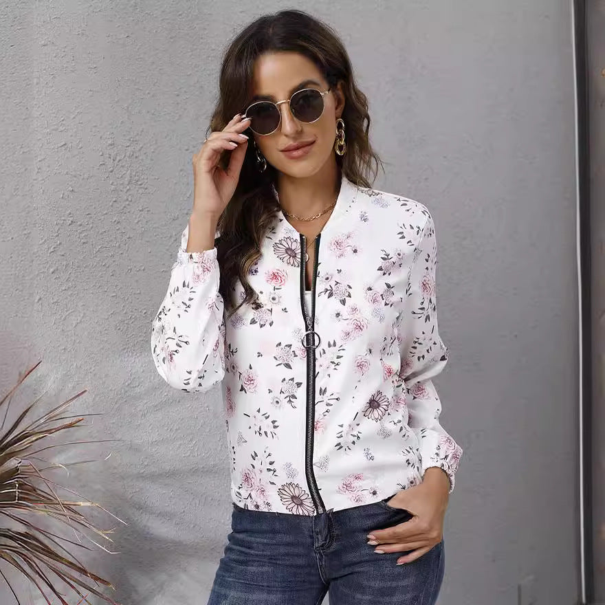 Lune London women's blazer jacket with floral pattern