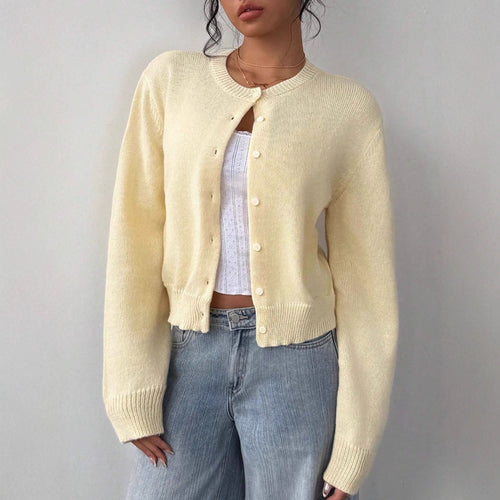 Cardigan pour femmes en coton doux avec détails en boutons Chic & Stil
