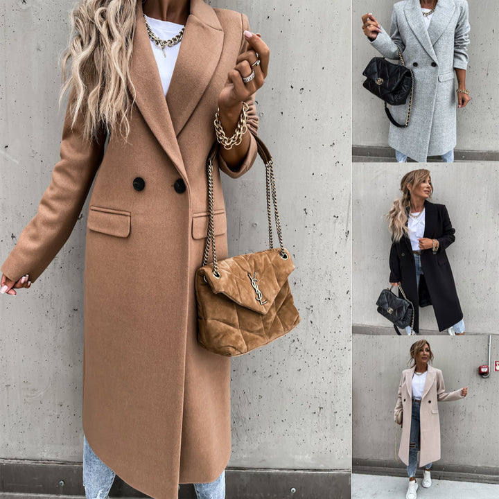Elegant wool coat for women in oversized style Amarae