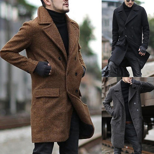 Elegant double-faced wool coat for men Amarae
