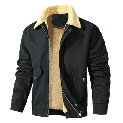 Fashionable utility jacket for men with soft Sherpa lining Amarae
