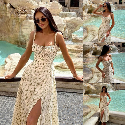 Elegant maxi dress with ruffles Amarae