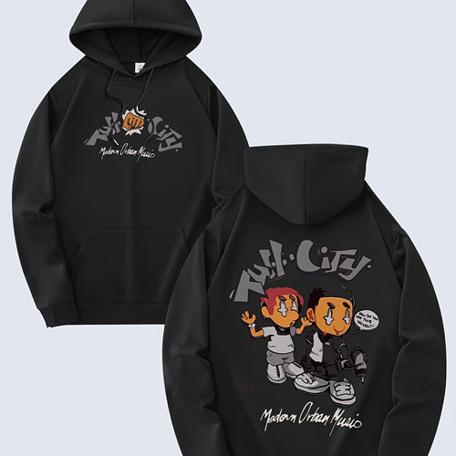 Women's hoodie with original comic design and artistic print Chic & Stil