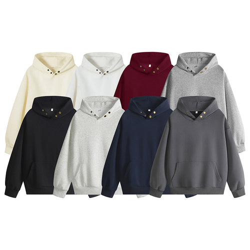 Hooded sweatshirt for women with innovative cut and practical snap buttons Amarae