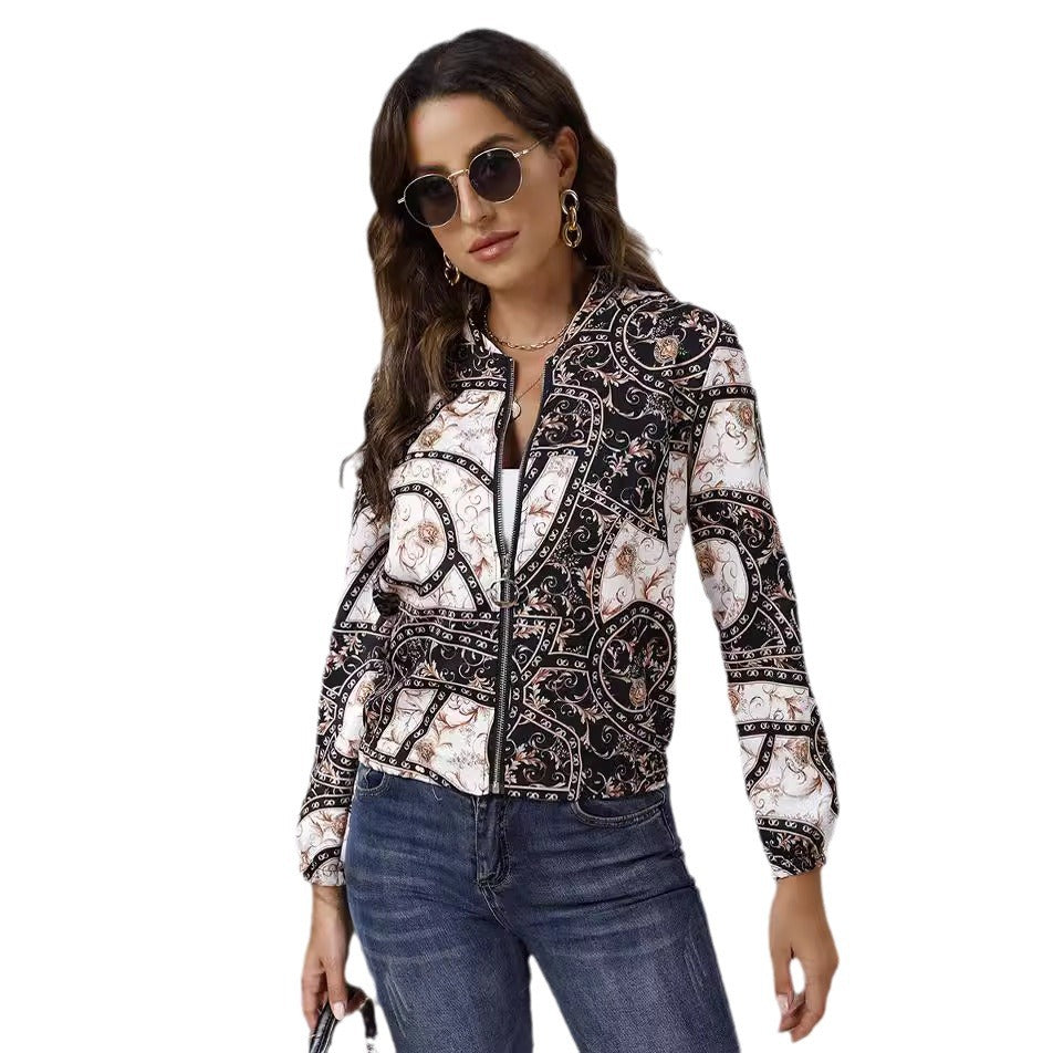 Lune London women's blazer jacket with floral pattern